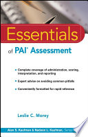 Essentials of PAI assessment /