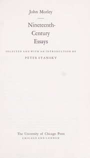 Nineteenth century essays /