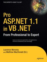 Pro ASP.NET 1.1 in VB .NET : from professional to expert /