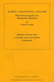 Global variational analysis : Weierstrass integrals on a Riemannian manifold /