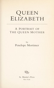 Queen Elizabeth, a portrait of the Queen Mother /