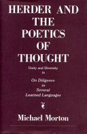 Herder and the poetics of thought : unity and diversity in On diligence in several learned languages /