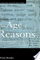 The age of reasons : quixotism, sentimentalism, and political economy in eighteenth-century Britain /