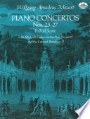 Piano concertos : nos. 23-27, in full score, with Mozart's cadenzas for nos. 23 and 27, and the Concert rondo in D, from the Breitkopf & Härtel complete works ed. /