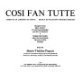 Cosi fan tutte /