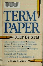 The term paper : step by step /