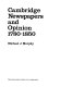 Cambridge newspapers and opinion, 1780-1850 /