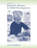 Research manual in child development /