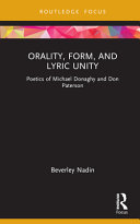 Orality, form, and lyric unity : poetics of Michael Donaghy and Don Paterson /