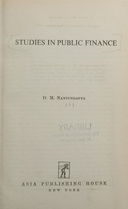 Studies in public finance /