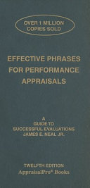 Effective phrases for performance appraisals : a guide to successful evaluations /