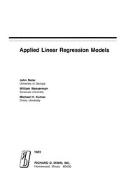 Applied linear regression models /