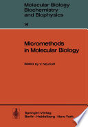 Micromethods in molecular biology /