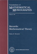 Records : mathematical theory /