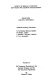 Old Testament quotations in the Synoptic Gospels, and the two-document hypothesis /