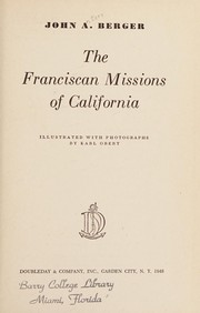 Franciscan mission architecture of California /