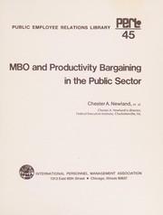 MBO and productivity bargaining in the public sector /