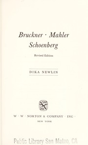 Bruckner, Mahler, Schoenberg /