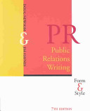 Public relations writing : form & style /