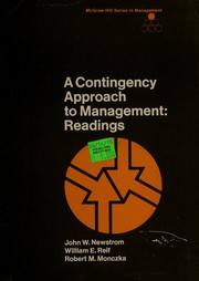 A contingency approach to management : readings /