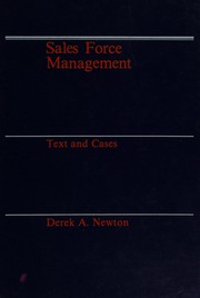 Sales force management, text and cases /
