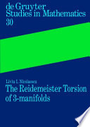 The Reidemeister torsion of 3-manifolds /