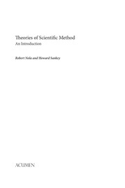 Theories of scientific method : an introduction /