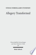 Allegory transformed : the appropriation of Philonic hermeneutics in the Letter to the Hebrews /