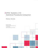 SPSS statistics 17.0 : statistical procedures companion /