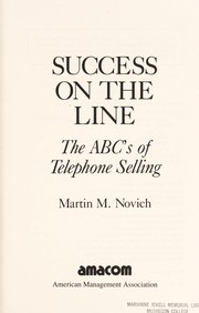 Success on the line : the ABC's of telephone selling /