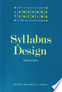 Syllabus design /
