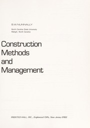 Construction methods and management /