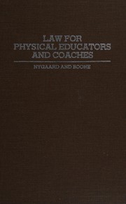 Law for physical educators and coaches /