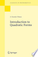 Introduction to Quadratic Forms /