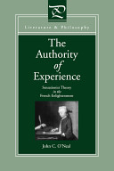 The authority of experience : sensationist theory in the French Enlightenment /