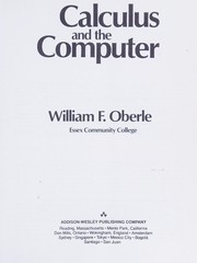 Calculus and the computer /