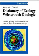Dictionary of ecology = Wörterbuch Ökologie /