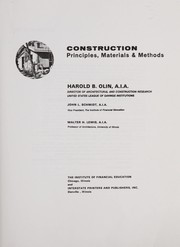 Construction : principles, materials & methods /