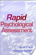 Rapid psychological assessment /