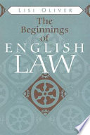 The beginnings of English law /