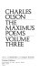 The Maximus poems, volume three /