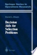 Decision aids for selection problems /