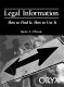 Legal information : how to find it, how to use it /