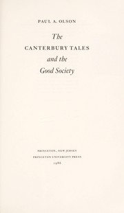 The Canterbury tales and the good society /