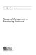 Resource management in developing countries /