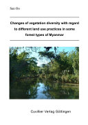 Changes of vegetation diversity with regard to different land use practices in some forest types of Myanmar.