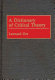 A dictionary of critical theory /