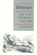 Tolstoy's art and thought, 1847-1880 /
