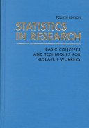 Statistics in research : basic concepts and techniques for research workers /