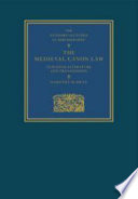 The medieval canon law : teaching, literature and transmission /